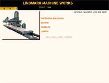 Tablet Screenshot of lindmarkmachineworks.com